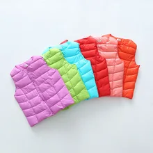 Г. Осенне-зимний стильный детский однотонный хлопковый жилет Модный Теплый жилет для мужчин и женщин