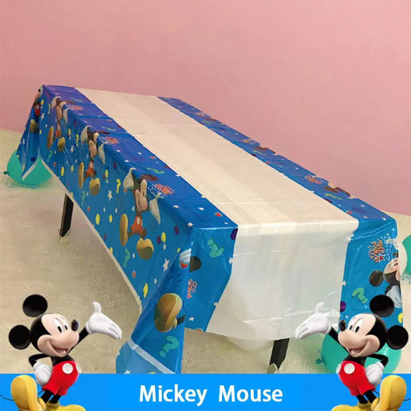 Waterproof Oil Proof Disposable Party Tableware Table Cloth Disney Mickey Minnie Mouse Party Bithday Baby Shower Table Cover