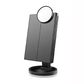 

Touch Screen Makeup Mirror with 22 LED Light 2X/3X/10X Magnifying Glass Compact Vanity Mirror Flexible Cosmetics Mirrors Make