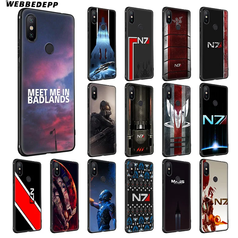 Mass Effect N7 Soft Case for Xiaomi Mi A1 A2 A3 9 9T Pro CC9 CC9E &amp Redmi 8A 7A K20 Note 8 |