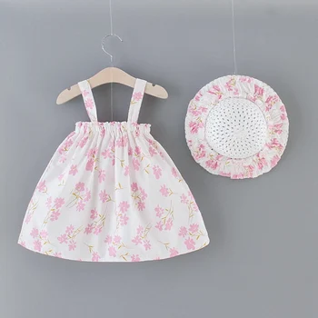 

Girls' Summer Sleeveless Shoulder Strap Print Dress Toddler Baby Girls Summer Sleeveless Print Clothes Princess Dress