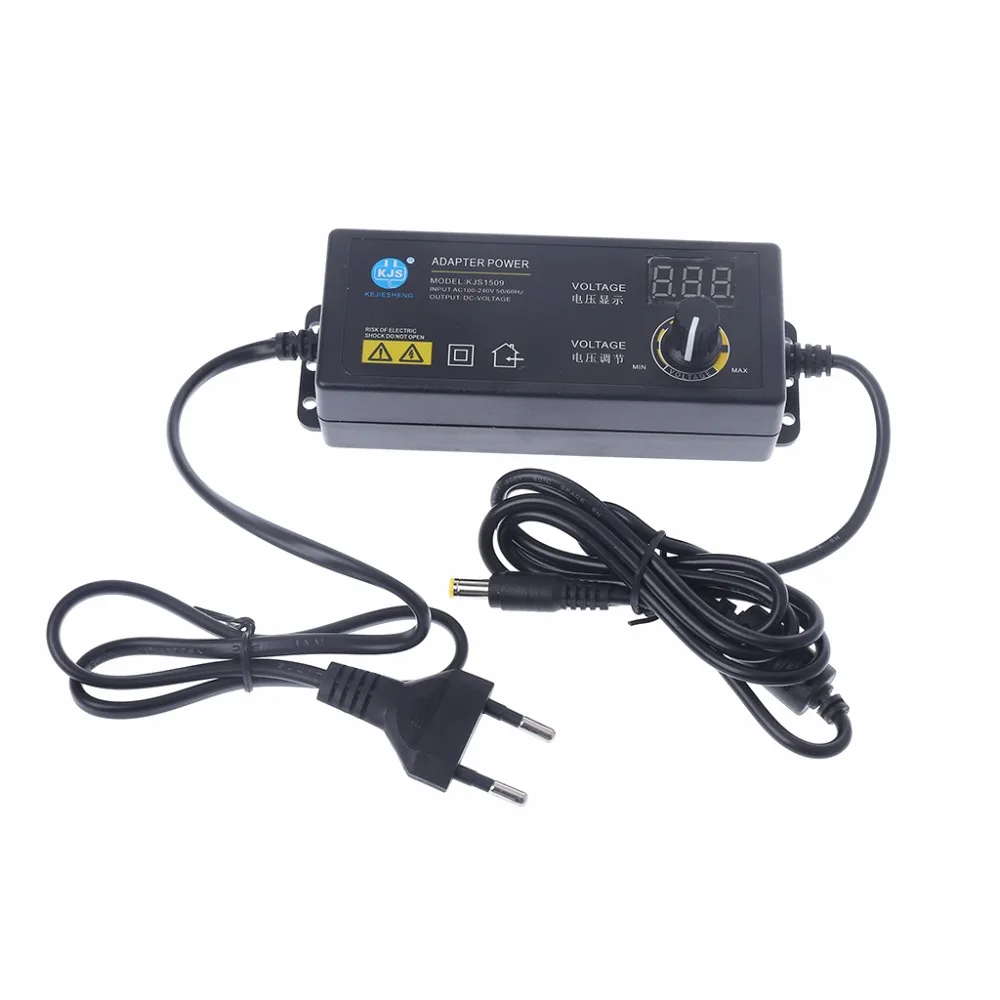 

Adjustable Power Adapter With Display Screen AC100V-240V To DC3.8V-37V EU Plug