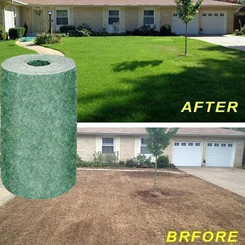 

Biodegradable Grass Seed Mat Seed Starter Mat 10M X 0.2M Grass Seed Carpet Seed Starter Mat Garden Supplies