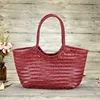 Hand Knitted Designer Genuine Leather Elegant ​Handle Female Totes Vintage Women's Handbag Cowskin Lady Large Shoulder Bag 3
