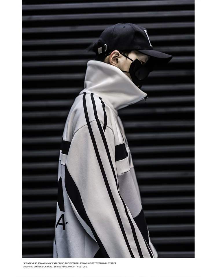UNSETTLE мужская зимняя куртка уличная Мужская ветровка с воротником-стойкой на молнии в стиле хип-хоп парка куртки с принтом пальто