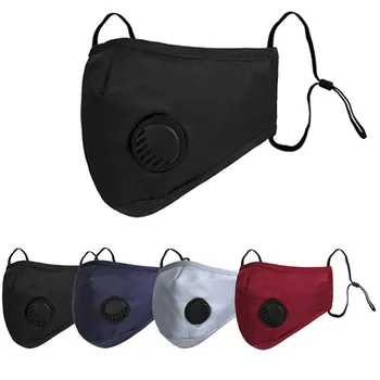 

Safety PM2.5 Reusable Washable Face Mask Mouth Masks Anti Dust Pollution Cotton Activated Carbon Filter Valve In Stock