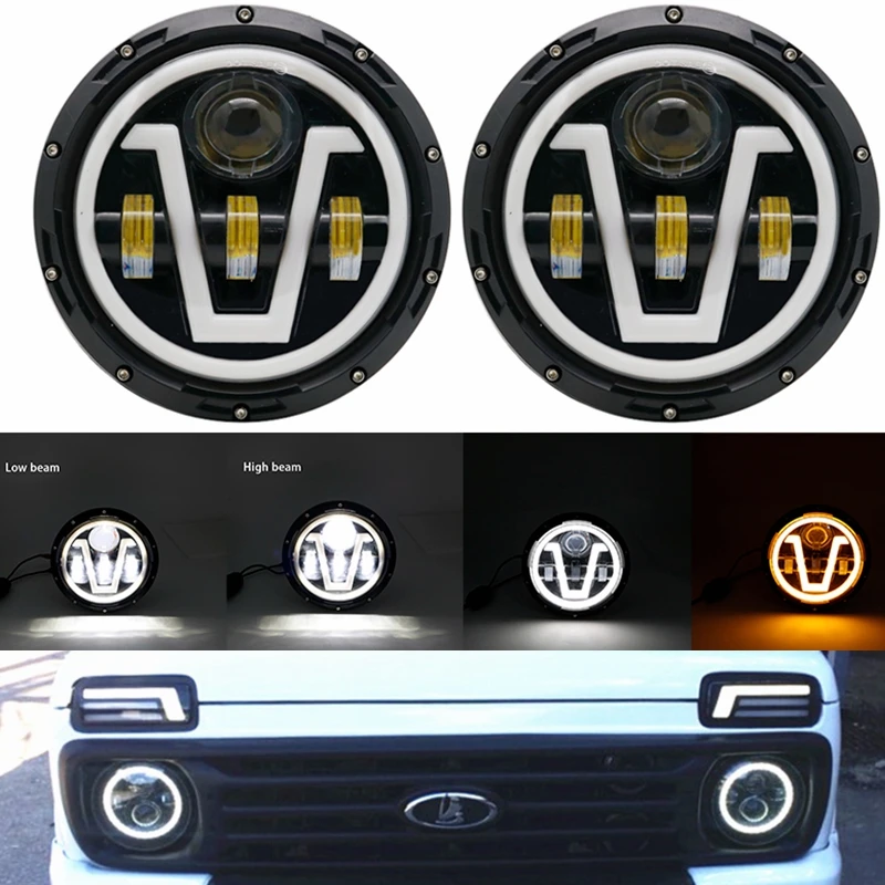 7 in headlamp led 