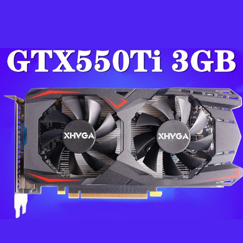 H55F профессиональная видеокарта для NVIDIA GTX 550 Ti Pci-e 2 0 с двойным вентилятором 3 ГБ DDR5