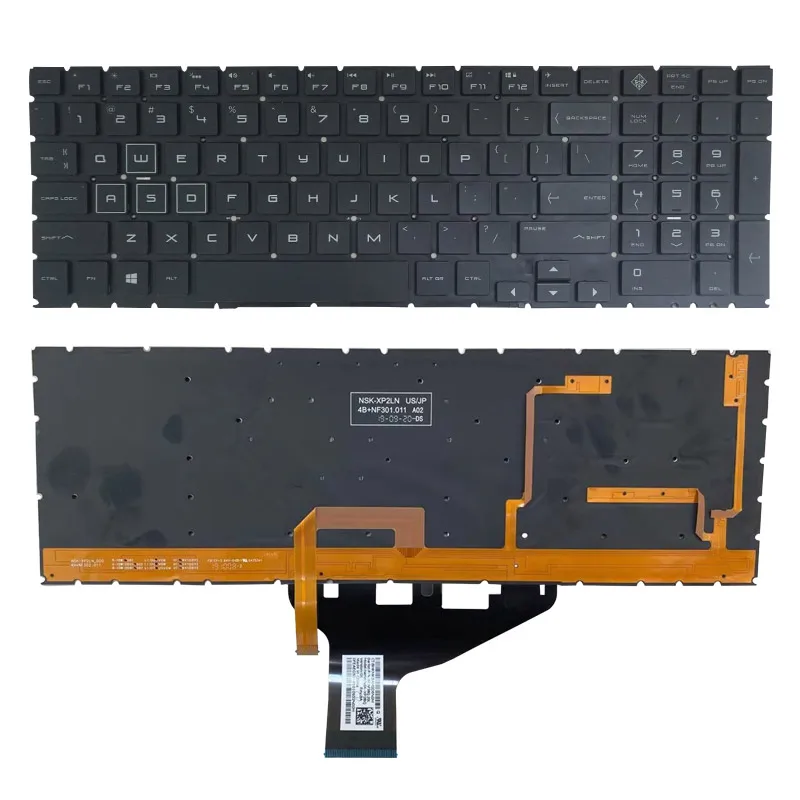 Eua sp ru Teclado para Notebook Retroiluminado para hp 15-dh 15-dc Q211 C143 Omen 15 dc Dc0003la Dc005tx Dc0004tx 15-dh Tpn-q211 - Imagem 2
