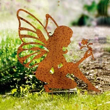 Сказочная форма, украшение для сада, металлическая Ретро скульптура, садовая лужайка, украшение для сада