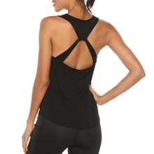 Женский жилет, модный, быстросохнущий, укороченный, спортивный, для фитнеса, свободная спина, полый, сетчатый, без рукавов, майка