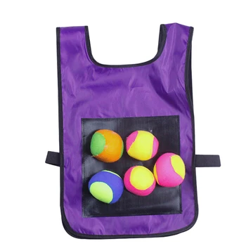 

Parent Child Sticky Jersey Vest With Balls Tear Resistance Sports Toy Game Props Gift Kindergarten For Kids Outdoor Family Party