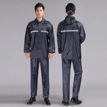 

Unisex Wind Water proof Reflective Hooded Raincoat Pants Outdoor Safety Outfit