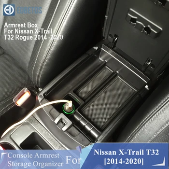 

For Nissan X-Trail T32 and Nissan Rogue 2014-2020 Accessories Car Central Armrest Storage Box Auto Container Glove Organizer