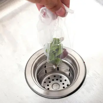 

Sink Drain Trash Strainer Mesh Disposable Garbage Bag Kitchen Waste Filter Practical Household Kitchen Sink Drain Filters
