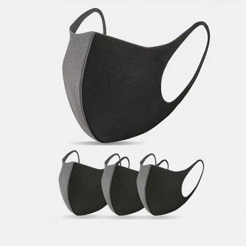 

2pcs Unisex Black Mask Soft Cotton Winter Breathing Mask Anti-Dust Earloop Mouth Face Cover Outdoor Riding dropshipping