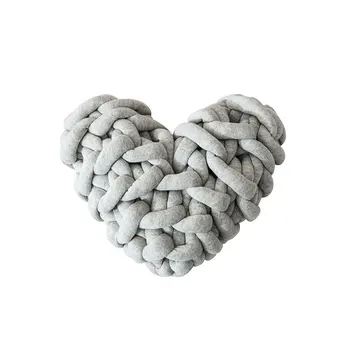 

Handmade Weave Knot Cushion Heart Shaped Macaron Color Cushion Decor Home Pillow Home & Garden BV789