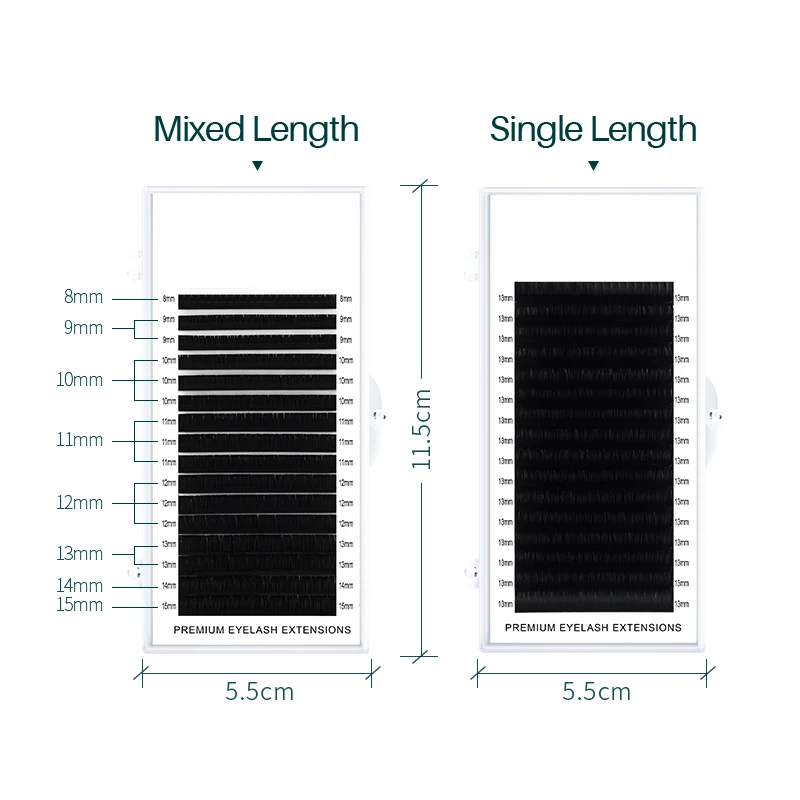 H&L SINCE 1990 16Rows Faux mink individual eyelash extensions for professionals soft mink matte lash