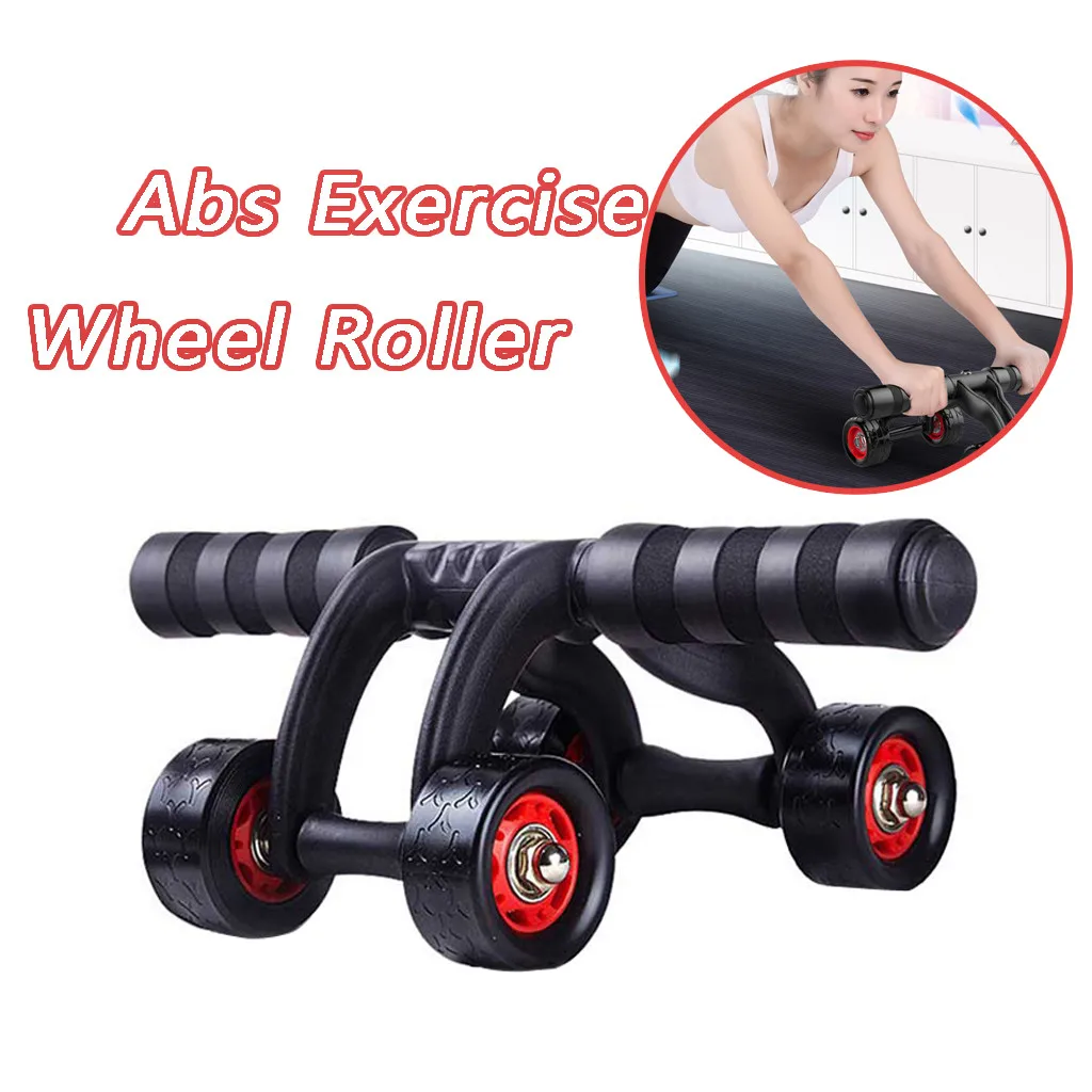 Abs Exercise Wheel Roller 4 Wheels Power Exercise Push Wheel Workout
