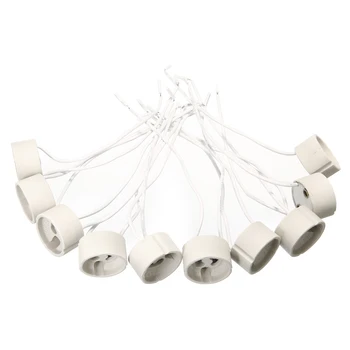 

10pcs GU10 Base Socket Adapter Wire Connector Ceramic Halogen GU10 Lamp Holder Bulb Base Halogen Light Light Accessory