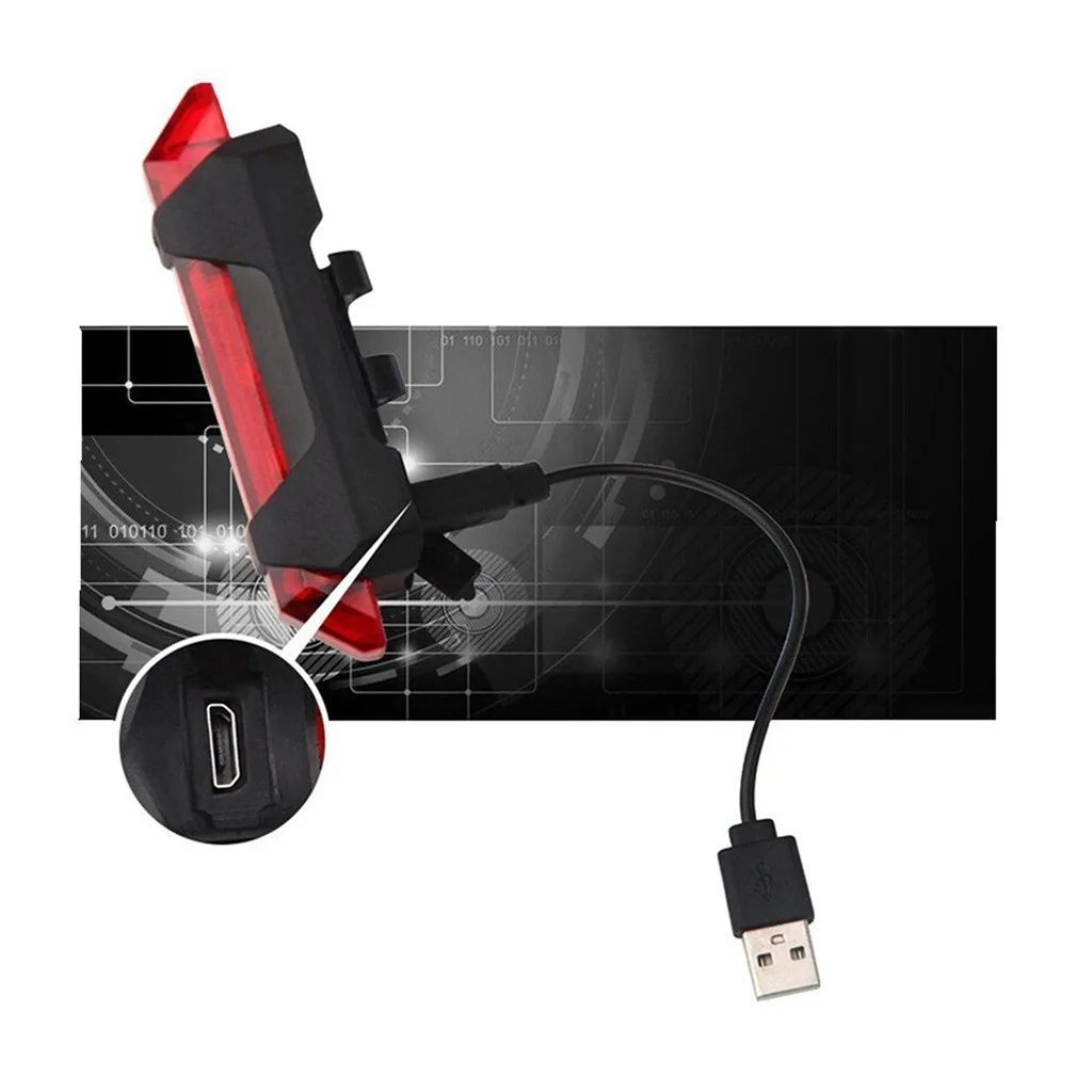 Велосипедный светильник, водонепроницаемый, USB, перезаряжаемый, велосипедный, задний, задний Предупреждение ющий, задний светильник, яркий, велосипедный, задний светильник# G