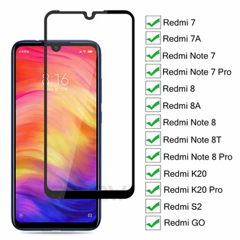 Перейти на Алиэкспресс и купить Твердое защитное стекло 9H для Xiaomi Redmi 7 7A 8 8A K20 S2 GO, Защита экрана для Redmi Note 7 8 Pro 8 T, пленка из закаленного стекла