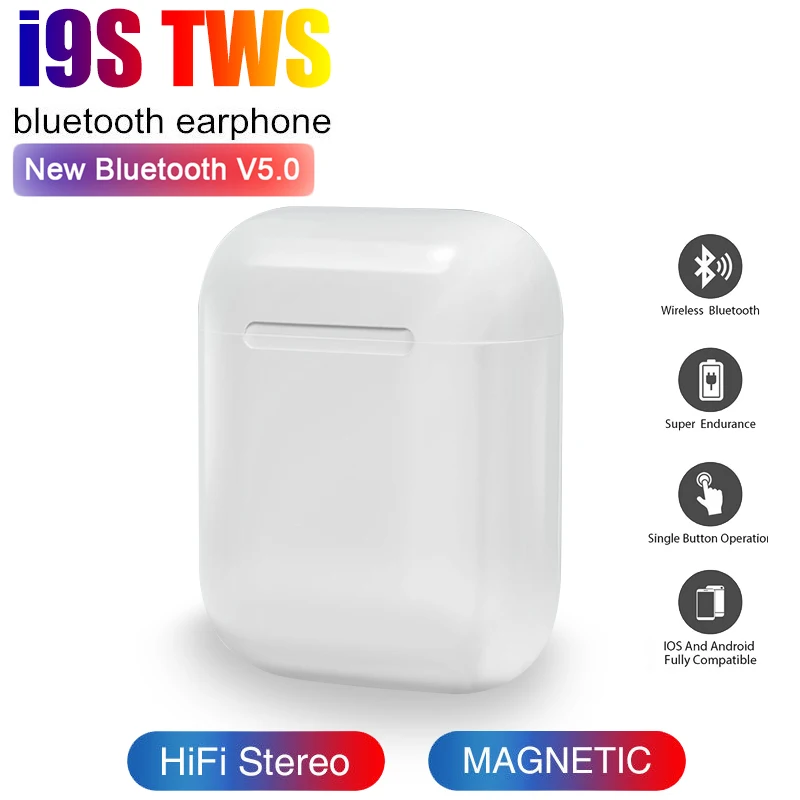 

i9S True Wireless Stereo Earbuds TWS Wireless Earphone 5.0 Bluetooth Headphone Headset Mini Invisible Earbud For iPhone 11 Pro