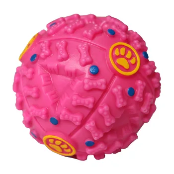 

Dog Toy Food Dropping Ball Large 11.5 Cm Pet Toy Sound Making Molar Educational Teddy Dog Toy Ball
