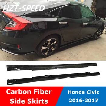 

Civic 10TH Carbon Fiber Door Aprons Side Skirts For Honda Civic 10th Car Styling 2016-2017