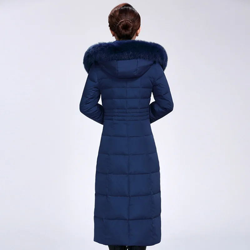 Новые Длинные парки женские зимние пальто утолщение хлопок женская зимняя куртка Верхняя одежда парки для матери среднего возраста W1546