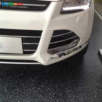 

For Ford Kuga Escape 2013 2014 ABS Chrome Protector Anti-Collision Strips Front Bumper Plated Fog Light Lamp Eyebrow Cover Trim