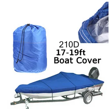 

Boat Cover Waterproof UV Protected V-shape Oxford 210D Grey Blue Marine Grade Heavy Duty Trailerable Boat Cover