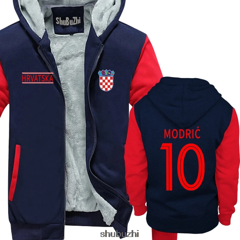 Croatia Modric 10 команда Толстая Толстовка-черный цвет, горячая распродажа, новая мода, Прямая, shubuzhi officia, новые брендовые толстовки sbz3529 - Цвет: navy red