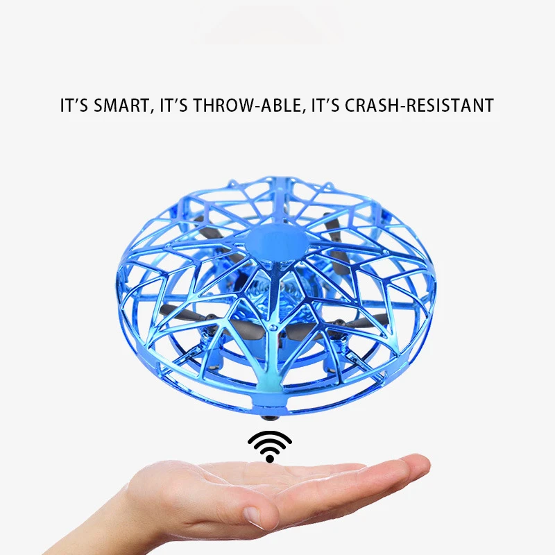 

New Mini Drone UFO Hand Operated RC Helicopter Quadrocopter Dron Infrared Induction Aircraft Flying Ball Toys For Kids Gifts