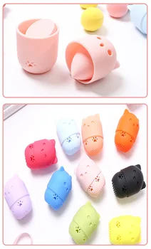 

Kitten Beauty Powder Puff Holder Sponge Makeup Egg Drying Case Portable Soft Silicone Cosmetic Sponge Box HolderTSLM1