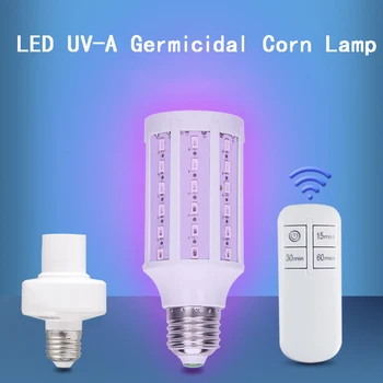 

12W UV Germicidal Corn Light LED Sterilization Lamp UVC Light Bulb Room E27 Lamp Remote Control Ozone Killing Mite AC85-265V