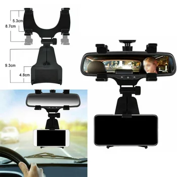 

1PC Rearview Mirror Mount Car Holder Stand Cradle For Cell Phone GPS Durable