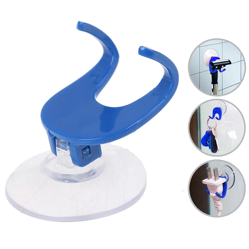 Blue Razor Holder Suction Cup Home Wall Storage Racks Razor Rack Bathroom Plastic Suction Cup Shaver Holder
