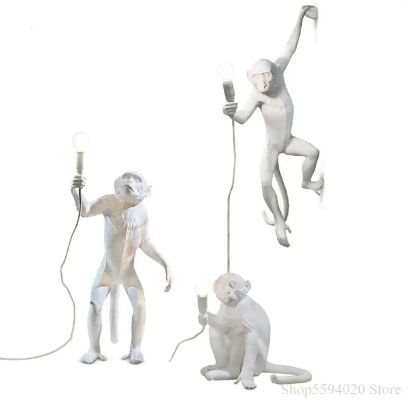 Веревка из пеньковой смолы лампа в форме обезьяны Seletti современное крепление для