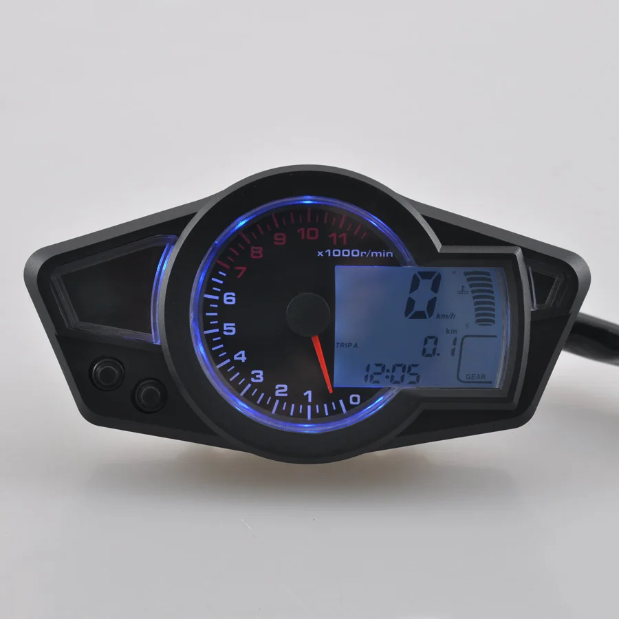 12V Универсальный светодиодный цифровой одометр для мотоцикла многофункциональный инструмент калибровки спидометра на заказ