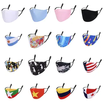 

Reusable Protective PM2.5 Printing Mouth Mask Anti Dust Face Mask Windproof Mouth-muffle Proof Flu Mask Pluggable filter