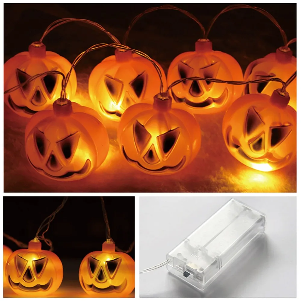 10LED/20LED Pumkin Light String на батарейках Хэллоуин домашний наружный декоративный свет огни для праздничной вечеринки