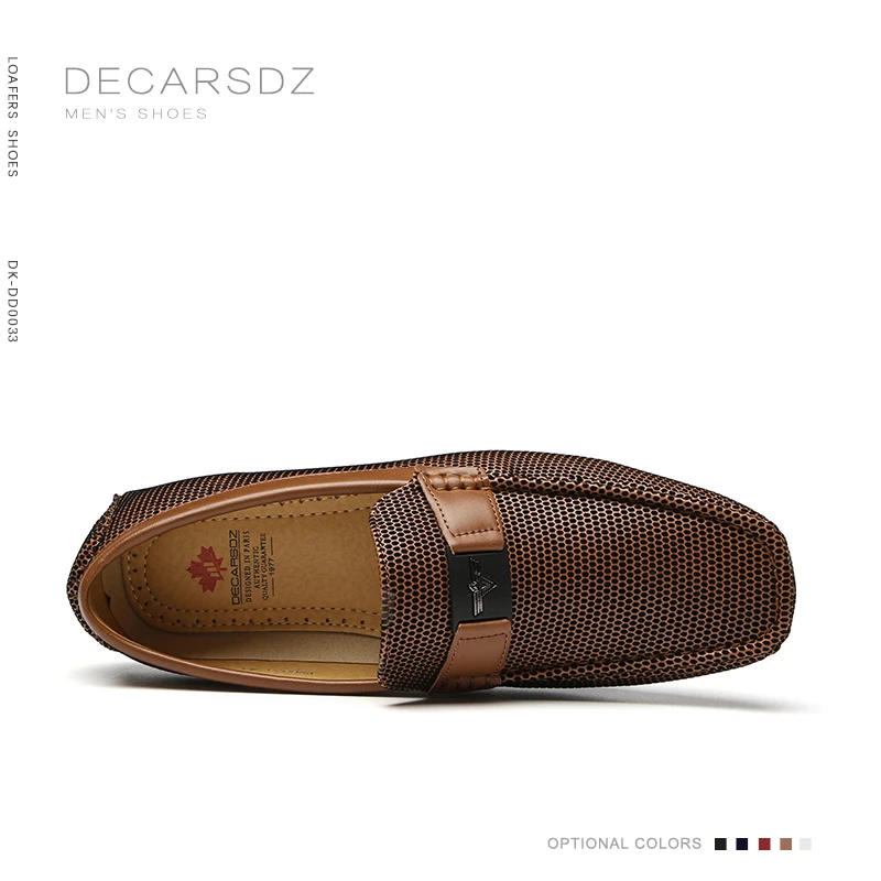 DECARSDZ-zapatos náuticos de cuero para hombre, mocasines clásicos de alta calidad, a la moda, para primavera y otoño, 2021 - Imagen 4
