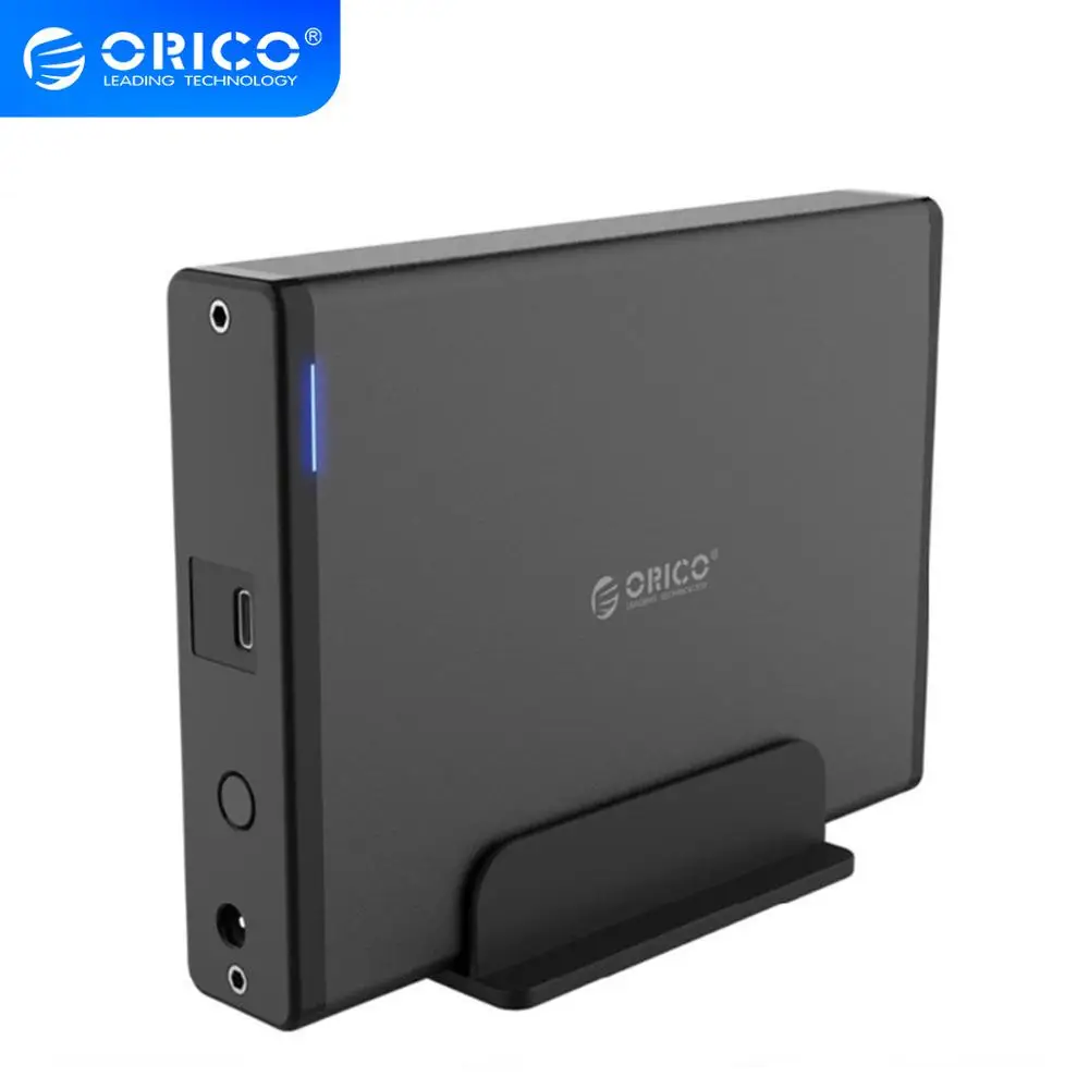 ORICO алюминиевый 3 5 дюйма Type C USB3.1 To SATA3.0 Внешний чехол HDD SSD жесткий диск Корпус док