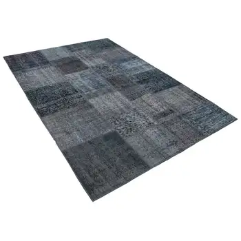 

170x241 Cm Grey Handmade Patchwork Rug-6x8 Ft