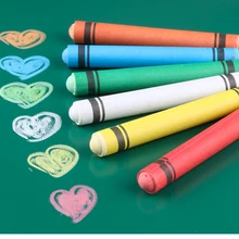 12 шт./лот, беспыльный держатель для мела, игрушечные ручки для детей, граффити, товары для обучения дома, клипса, мел для школы, обучения рисованию