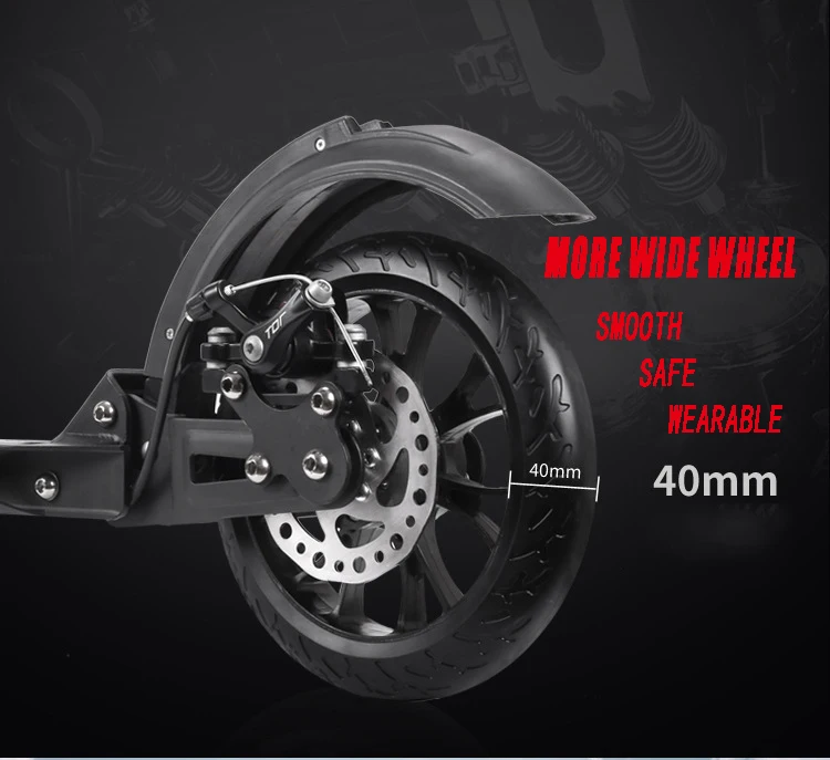 Big Wheel Scooter Youth Adult Scooter With Disc Brakes Double Shock Absorption, Foldable Commuter Scooter, Load 150Kg (Non-Electric) 23 Big Wheel Scooter Youth Adult Scooter With Disc Brakes Double Shock Absorption, Foldable Commuter Scooter, Load 150Kg (Non-Electric)