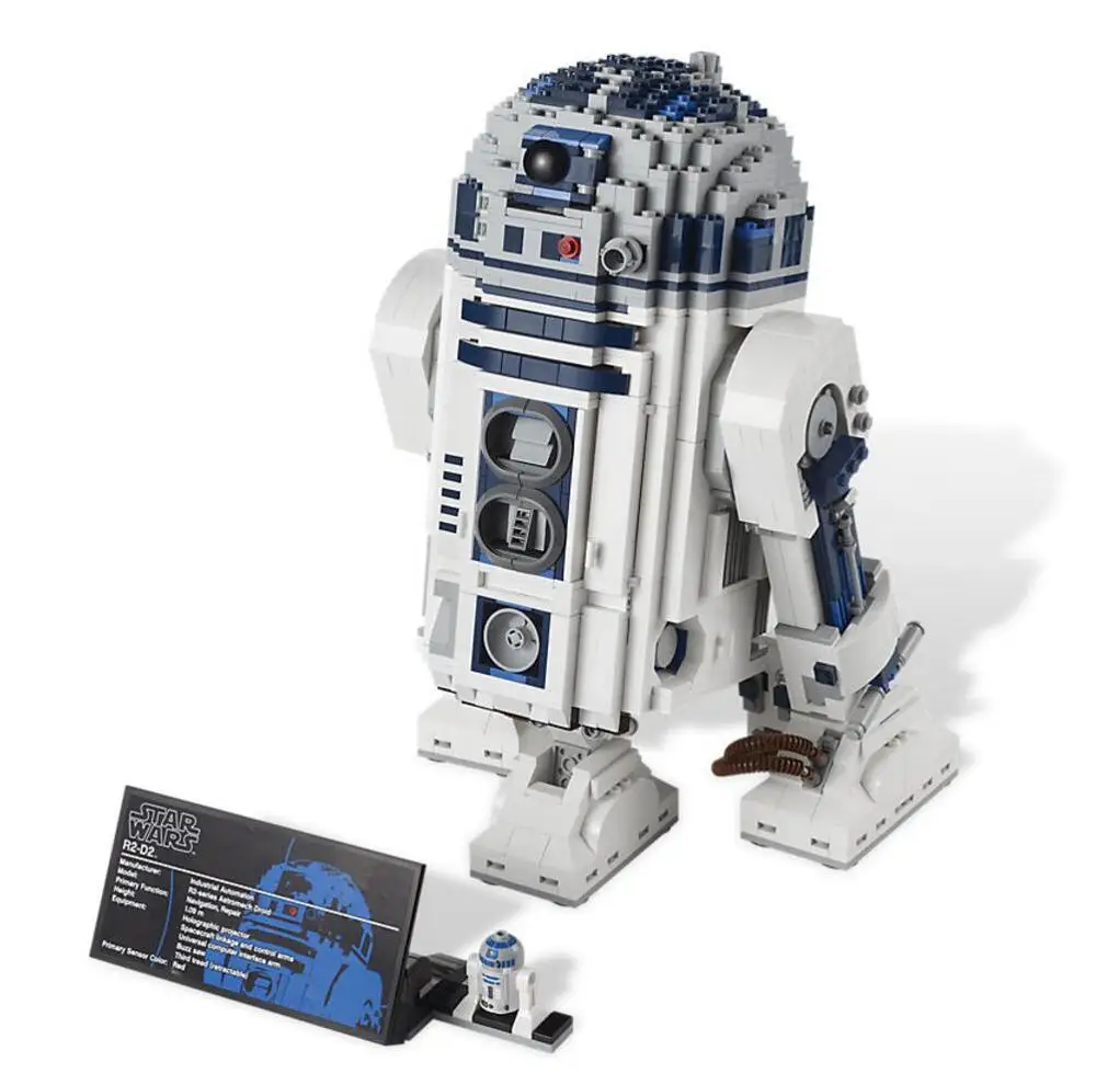 05043 05043 Звездные войны космос из печати R2-D2 набор роботов модель строительные блоки 2127 шт Кирпичи Игрушки совместимы с Bela 10225 - Цвет: 05043
