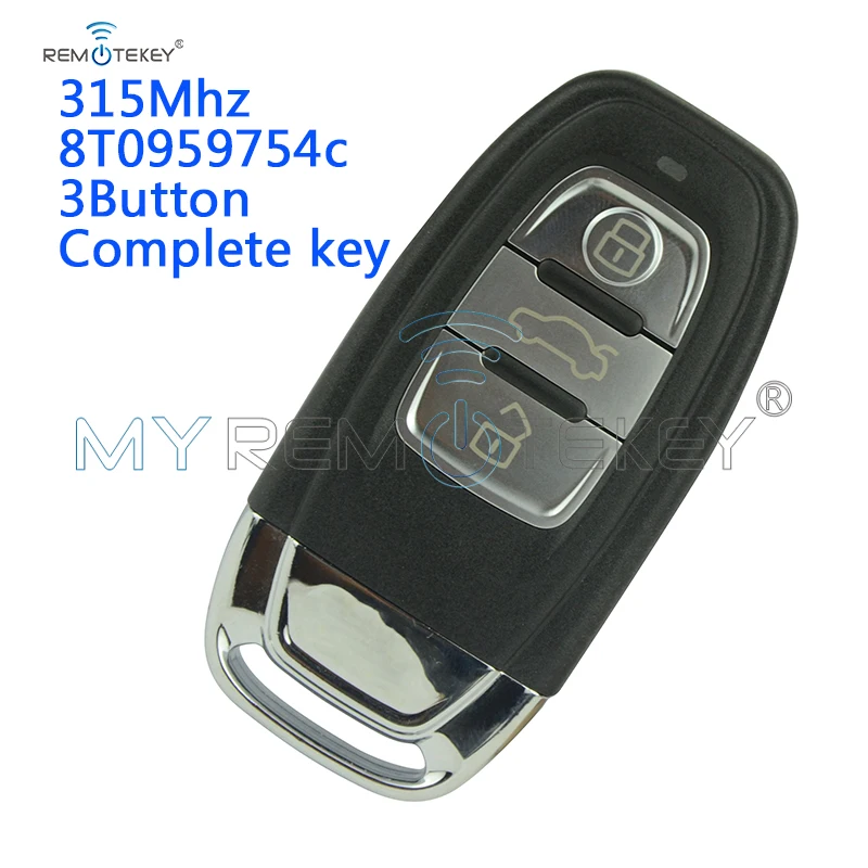 

A4 A6 Q5 SQ5 Smart Key 3 Button with Key Insert 315Mhz 8T0959754C for Audi Car Key Replacement Remtekey
