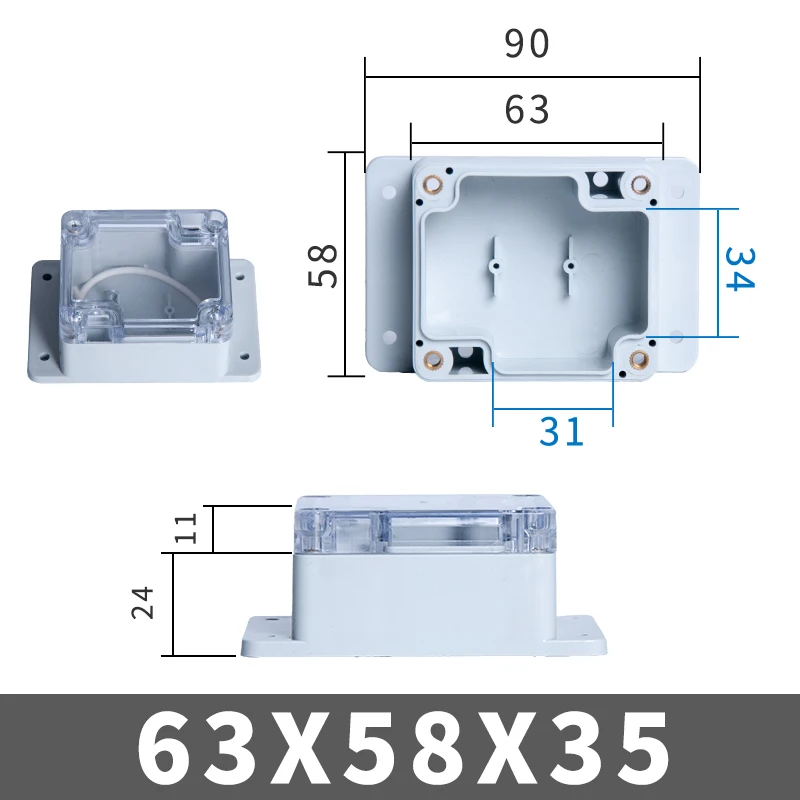 Waterproof Transparent Electronic Project Enclosure Box